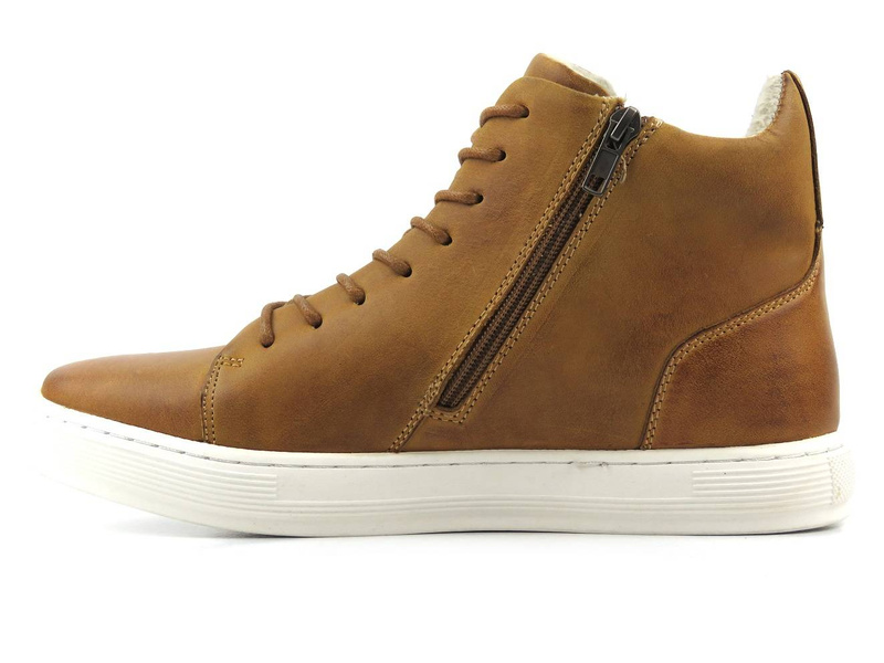 Pánské boty z přírodní kůže - AMERICAN CLUB CY17/21, hnědé