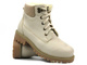 Kožené boty, dámské sněhule s vlnou - HELIOS Komfort 555, světle béžová
