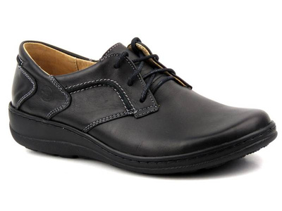 Lehká pohodlná dámská obuv z přírodní kůže HELIOS 715-2, černá