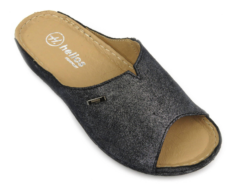 Pohodlné měkké žabky pro ženy HELIOS Comfort 105, černé