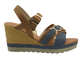 Dámské sandály na klínku, hnědé INBLU FG-41