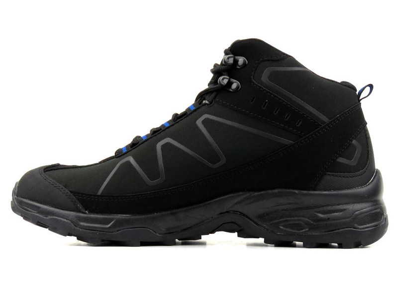 DK Aqua SoftShell 2147 vysoké pánské trekingové kalhoty, černo-modré