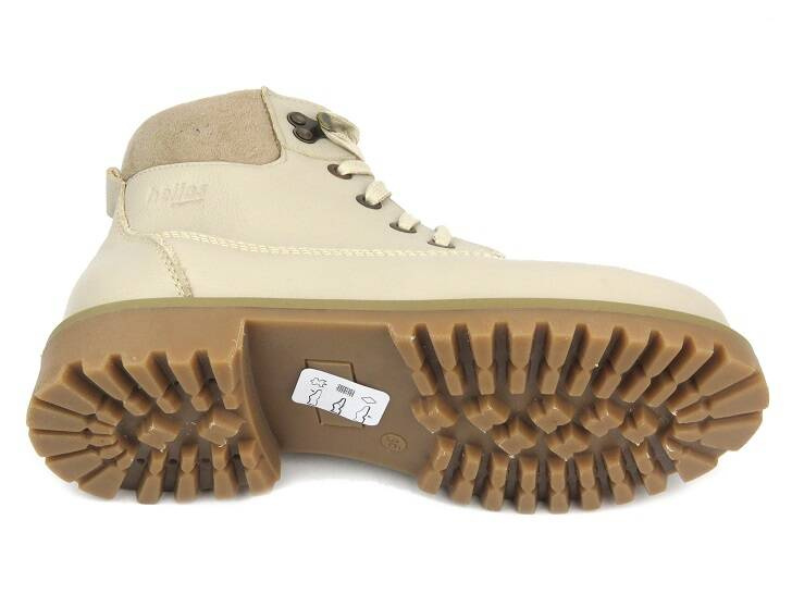 Kožené boty, dámské sněhule s vlnou - HELIOS Komfort 555, světle béžová