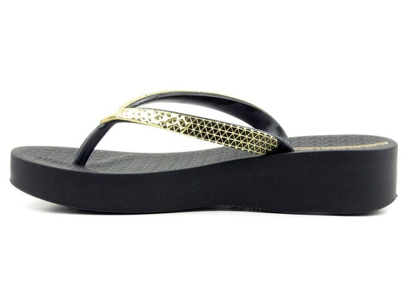 Dámské žabky na platformě - IPANEMA 82872, černo-zlaté