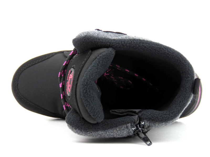 Dětské sněhule s membránou a softshellem - AMERICAN CLUB SN19, černé