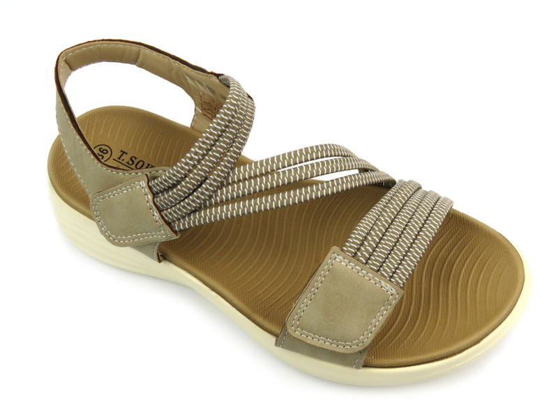 Dámské gladiátorské sandály - Sokolski KEN L24-622, béžové