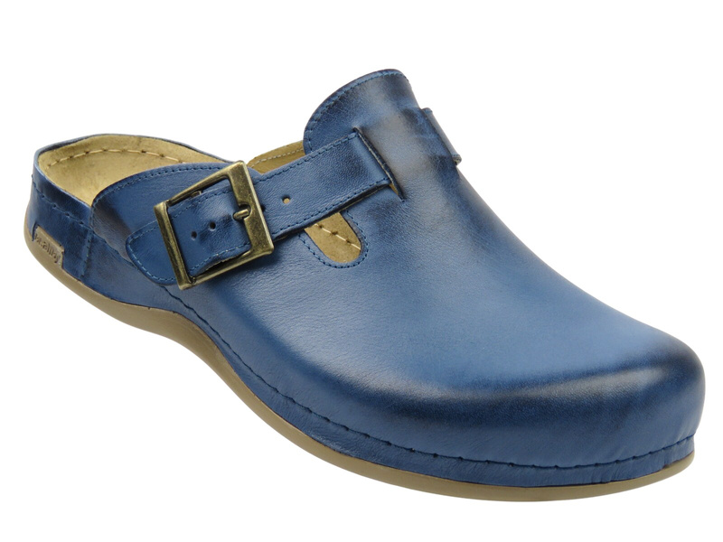 Pánské kožené pantofle tmavě modré Leon 707M