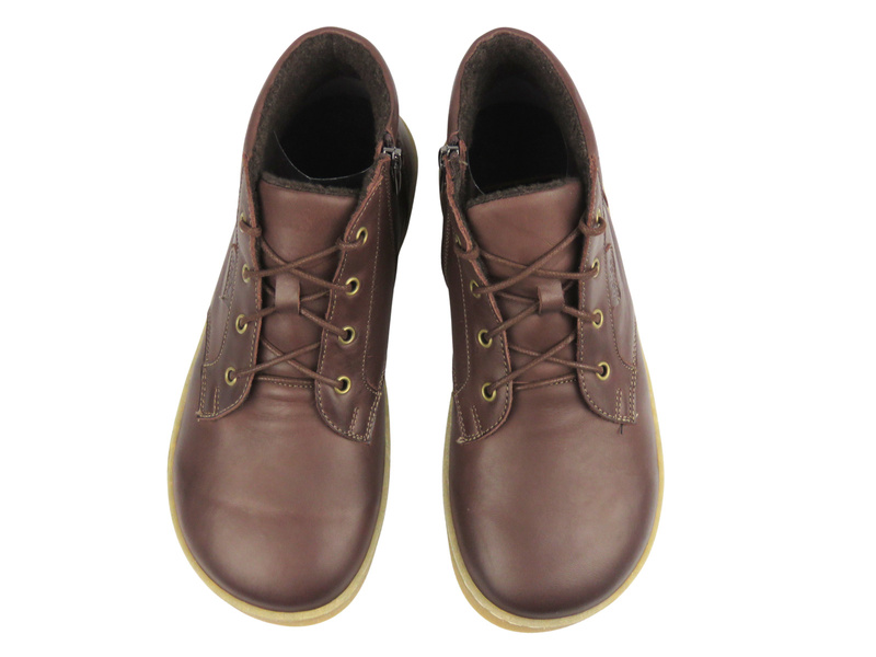 Pánské barefoot kotníkové boty Helios Komfort 833, hnědé