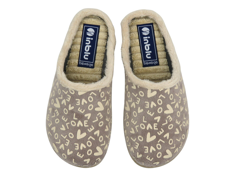 Měkké dámské domácí pantofle Inblu ET-32, Béžové