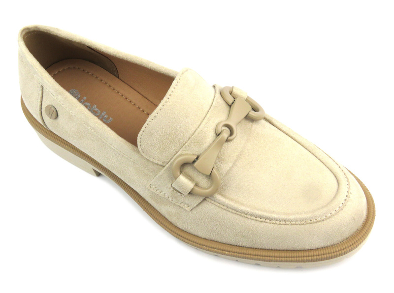 Dámské polobotky, mokasíny - Inblu IC-12, béžová barva