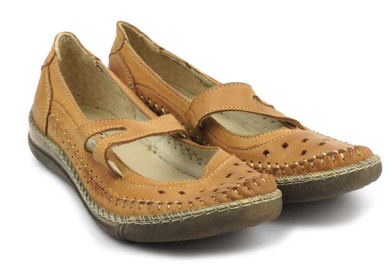 Dámské polobotky z přírodní kůže - HELIOS Comfort 792, hnědé