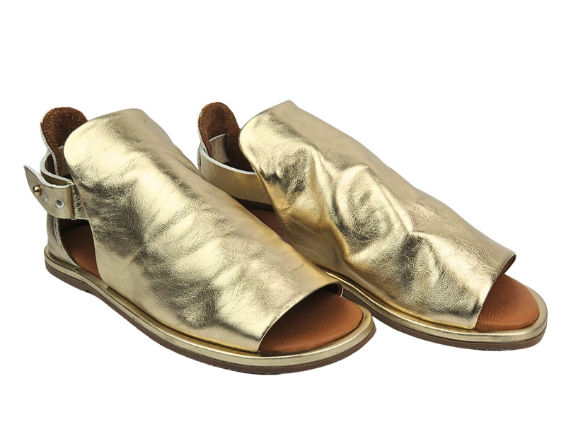 Dámské kožené sandály se svrškem - VENEZIA 35422300, černé