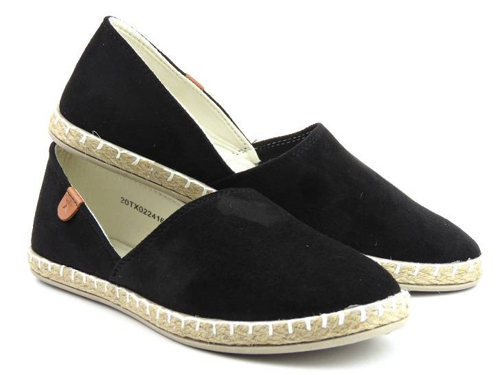 Dámské espadrilky s vykrojeným svrškem - NEWS 20TX02-2416, černé