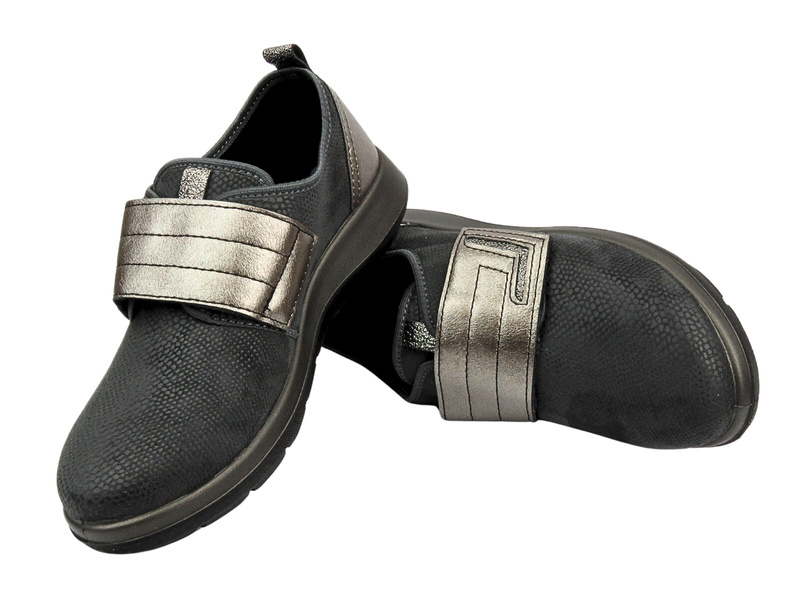 Dámské polobotky na suchý zip šedé Befado dr Orto 156D003