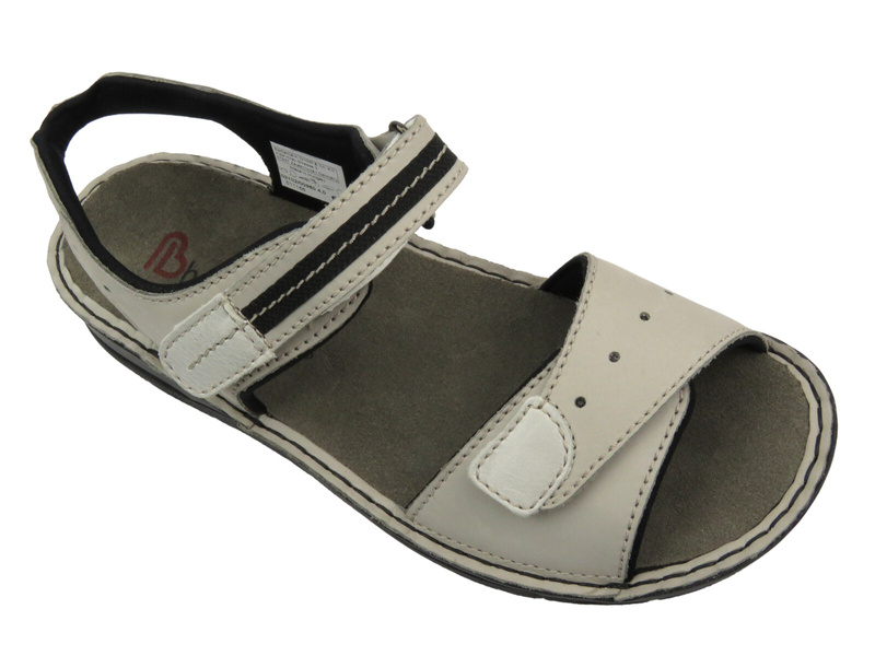 Dámské sandály na suchý zip - Berkemann Leni 03102-980, šedé