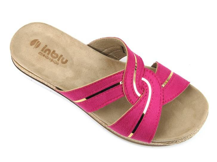 Dámské žabky na léto a dovolenou - INBLU SA-43, fuchsiové