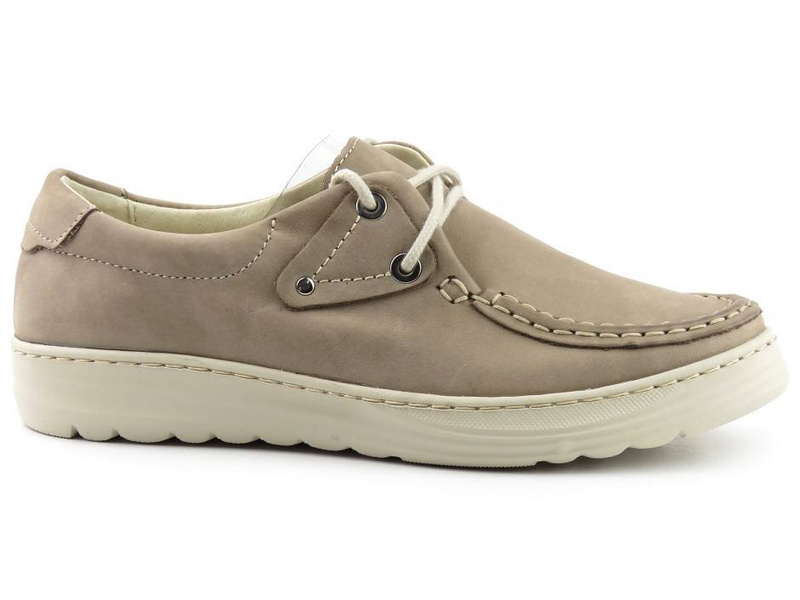 Lehké pohodlné dámské boty z měkké přírodní kůže - Helios Komfort 363, béžová