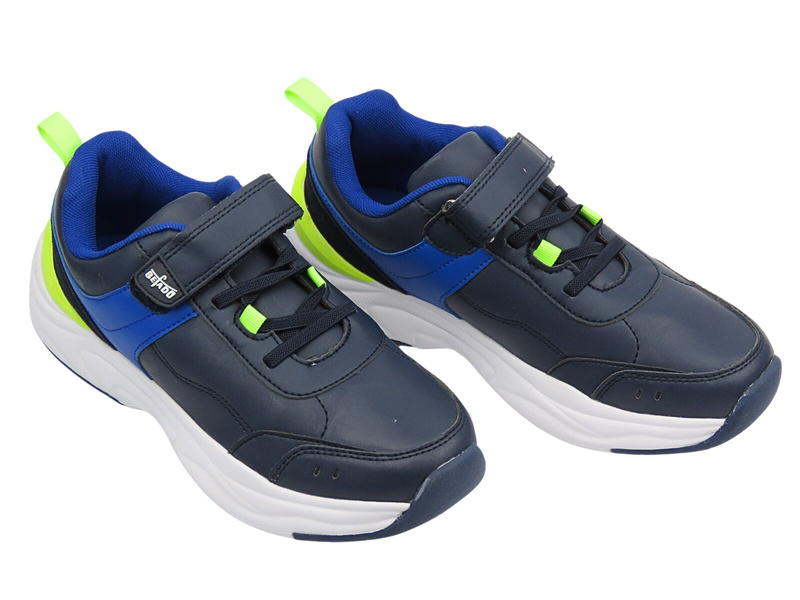 Sportovní obuv pro mládež na suchý zip, tmavě modrá – Befado 516Q258