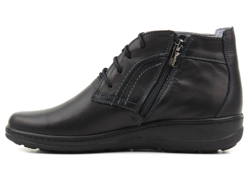 Lehké, pohodlné dámské kotníkové boty vyrobené v Polsku - HELIOS Komfort 612-2, černé