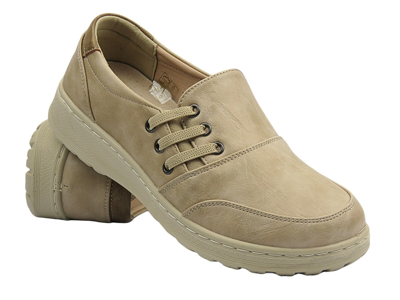 Nazouvací dámské polobotky Potocki 25-90338, béžové