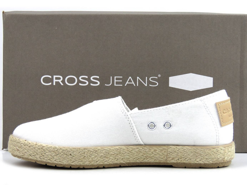 Dámské espadrilky, letní boty - CROSS JEANS JJ2R4001C, bílé