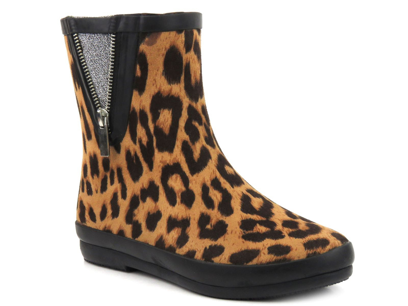 Dámské gumové kotníkové boty, Potocki Chelsea boots, 23-36062, leopardí potisk