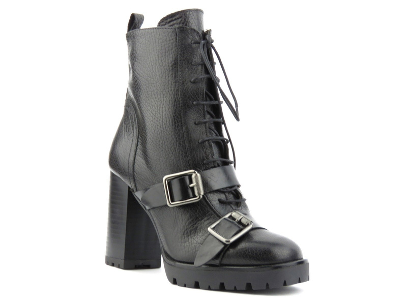 Dámské kotníkové boty na podpatku - Venezia 4746, černé