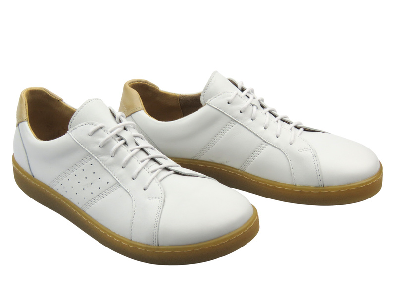 <h2>Barefoot kožené minimalistické pánské polobotky bílé Helios Komfort 829</h2>