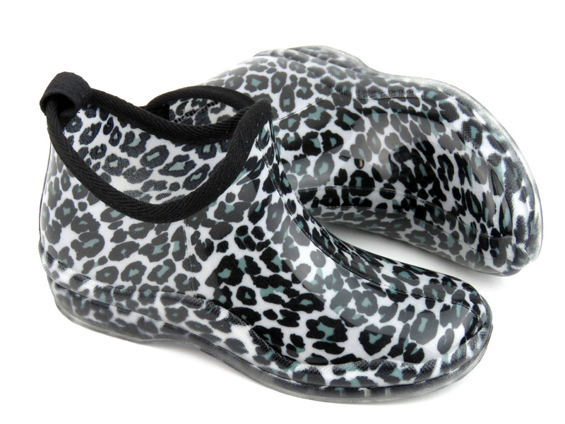 Holínky, dámské holínky - WOJTYŁKO 2210, béžové s leopardím potiskem