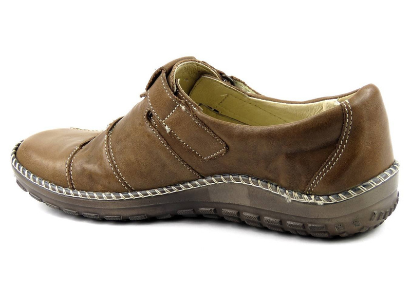 Dámské boty HELIOS 780-2, hnědé, zapínání na suchý zip