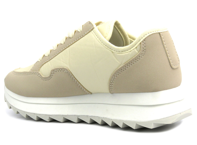 Dámské tenisky na platformě - Potocki 24-16311, béžová barva