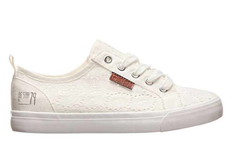Dámské tenisky s krajkou Big Star W274925, bílé