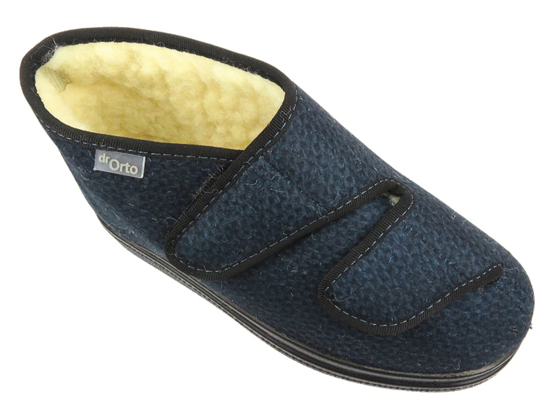 Dámské zimní pantofle s vlnou - Befado Dr. Orto 986D013, tmavě modré