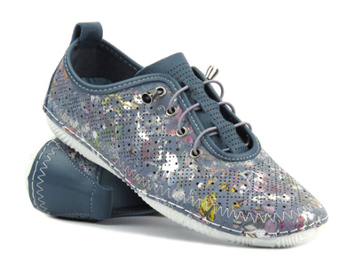 Pohodlná dámská polobotka sportovního střihu - Vacarro 0055-654-8-C, modrá