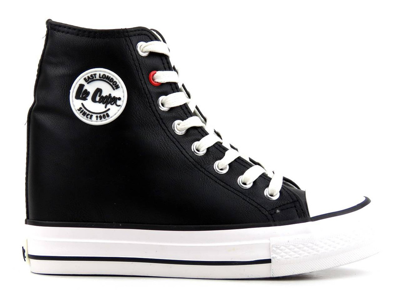Dámské tenisky se skrytým klínem - LEE COOPER LCJ-21-48-0701L, černé