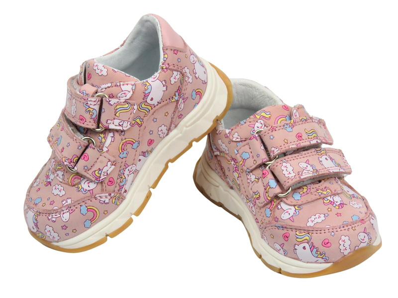 Dětské kotníkové boty, polobotky na suchý zip - Jamet 1115, růžové