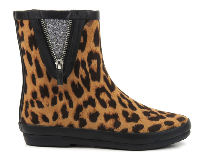 Dámské gumové kotníkové boty, Potocki Chelsea boots, 23-36062, leopardí potisk