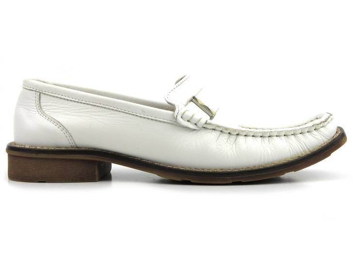 Dámské kožené mokasíny HELIOS Komfort 624, bílé