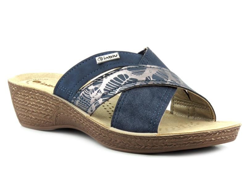 Lehké, pohodlné dámské žabky - INBLU GL-55, tmavě modrá