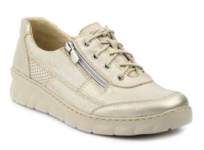 Zlaté dámské tenisky s lehkou a flexibilní podrážkou - Helios Komfort 378