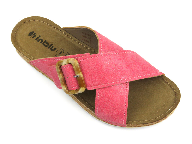 Dámské zdravotní žabky s korkovou stélkou - Inblu VR7B, bílá