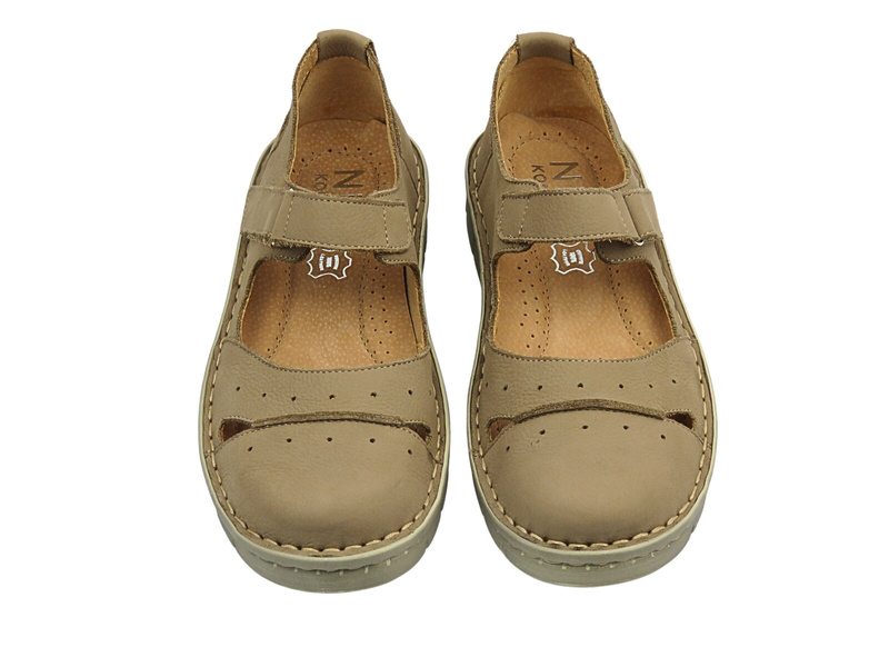 Dámské kožené boty, sandály - WASAK 0628, bílá