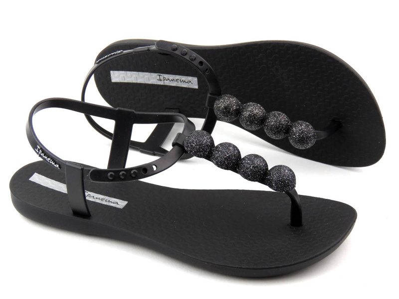 Elegantní dámské sandály s lesklými kuličkami - Ipanema 26751, černá