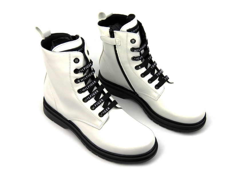 Dámské kozačky TOMMY HILFIGER T4A5-32010-0776100, bílé