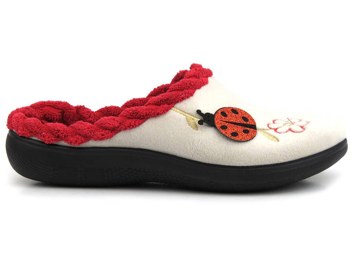 Dámské pantofle s jemně masírující vložkou - INBLU EC-84, béžové s beruškou