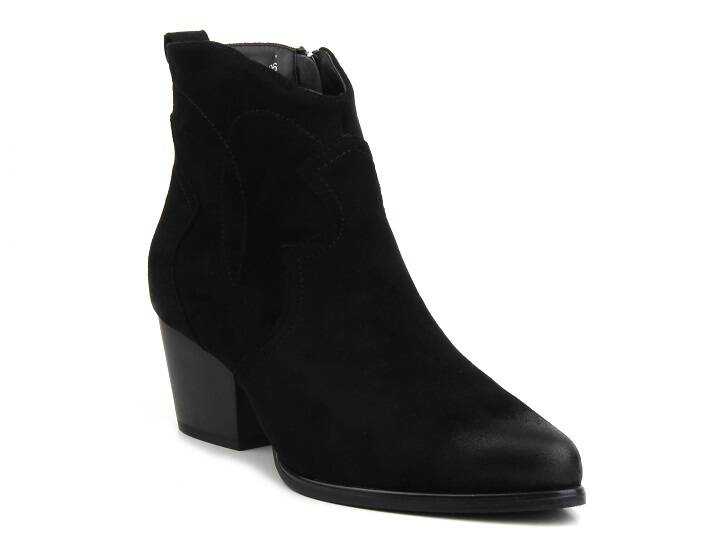 Dámské kotníkové boty na vysokém podpatku - Potocki 23-12186-černé