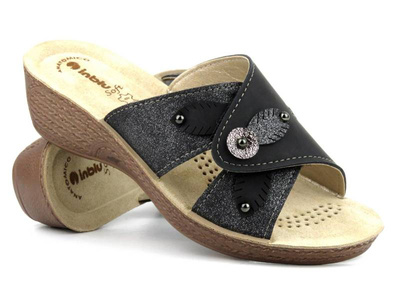 Pohodlné, lehké dámské žabky - INBLU GL-54, černé