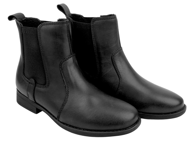 Dámské boty z měkké kůže - American Club CY 99/23, černá