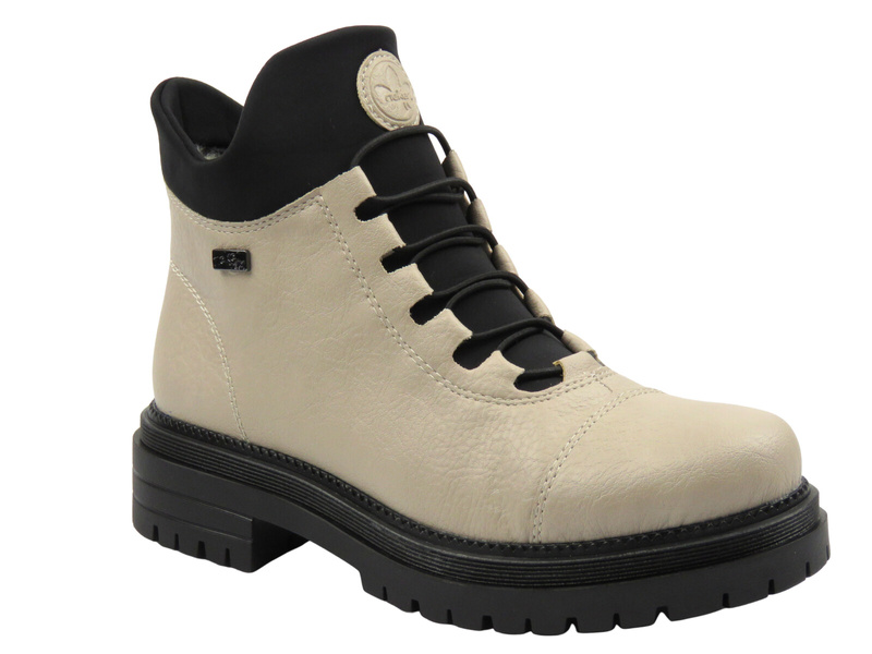 Pohodlné dámské kotníkové boty Rieker Y3163-60, béžové