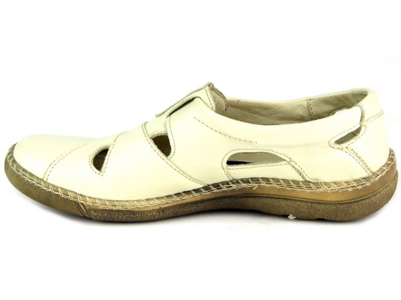 Kožená dámská obuv HELIOS 791, ecru
